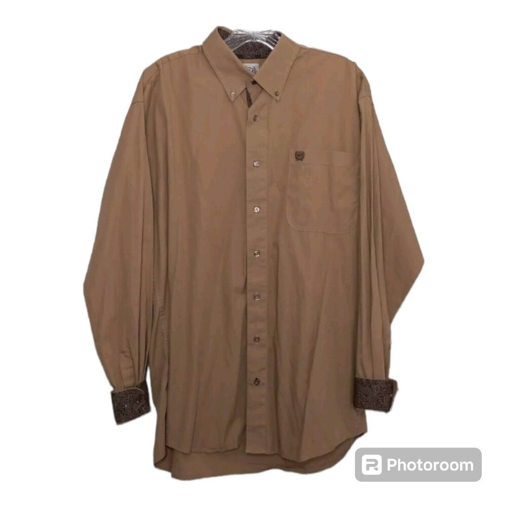 Cinch Shirt Men's Med Plaid Rodeo Cowboy Ranch Dadcore Flip Cuff Square Button